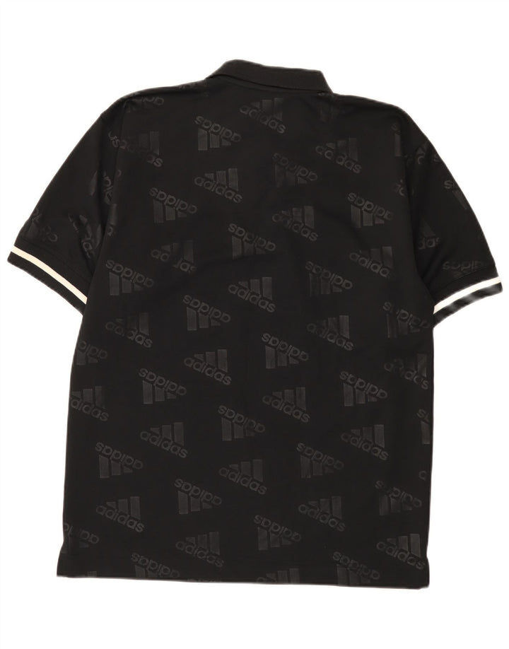 Adidas Mens Graphic Polo Shirt UK 36/38 Pequeno Poliéster Preto