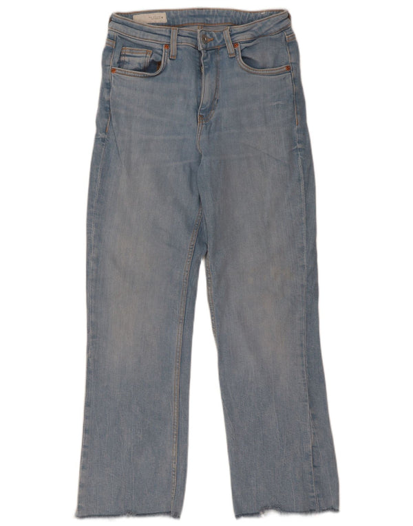 Calça jeans reta feminina Zara EU 34 2XS W24 L27 Azul