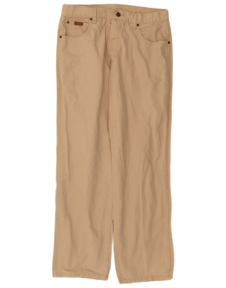 Calça Wrangler masculina reta casual W32 L29 bege