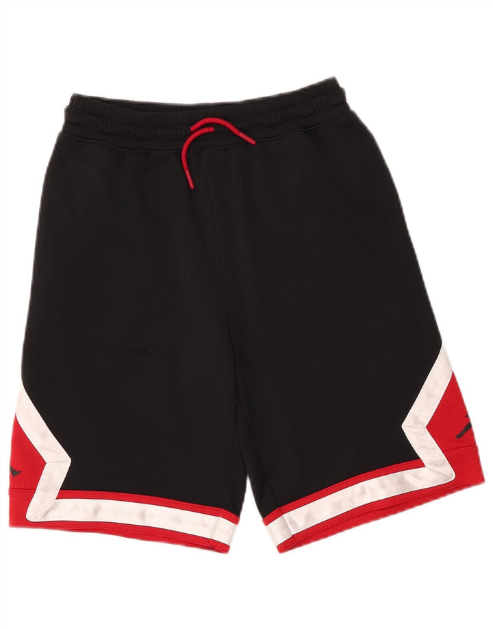 Shorts esportivos Jordan Boys 12-13 anos grande preto colorblock poliéster