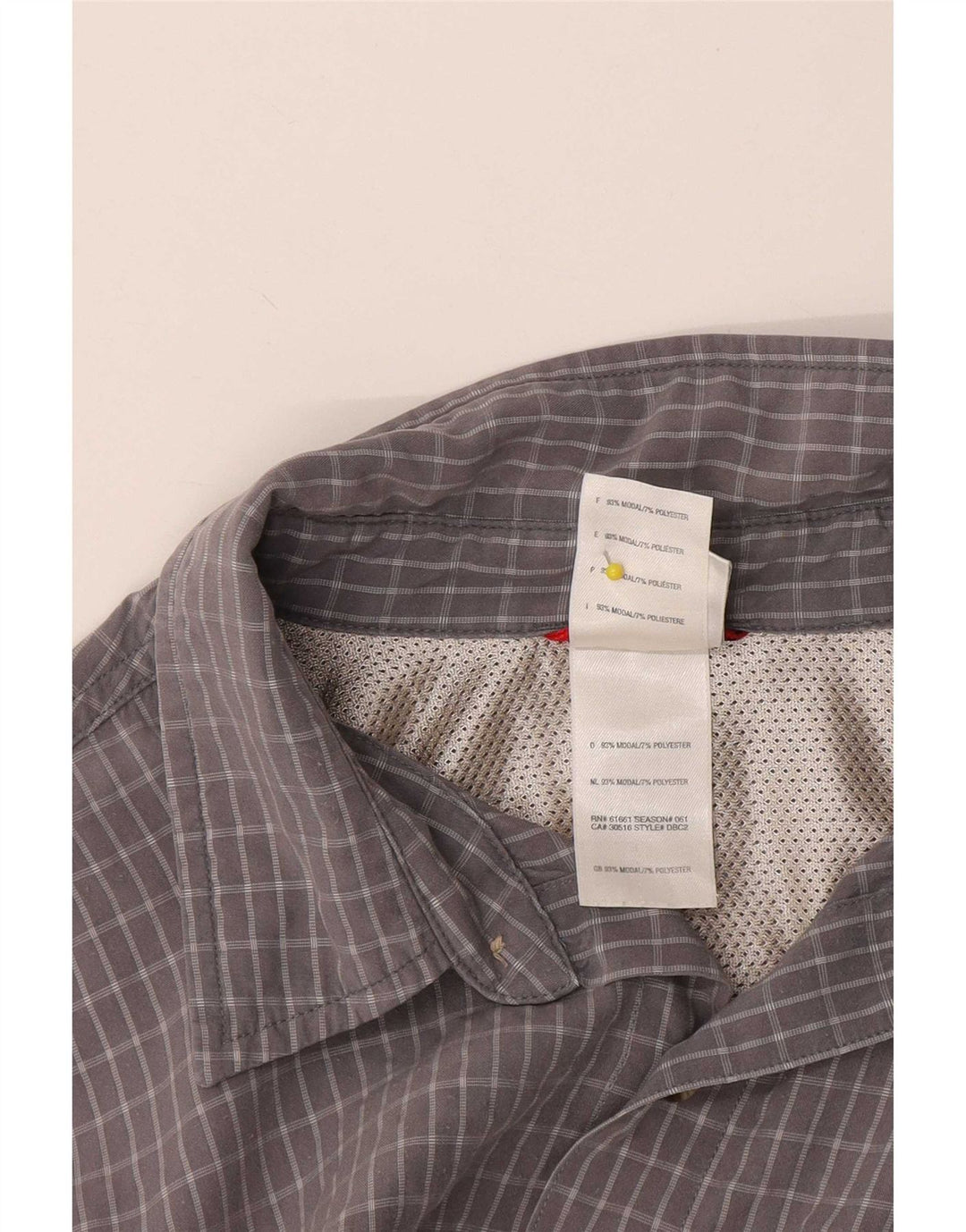 Camisa masculina de manga curta The North Face cinza médio xadrez modal