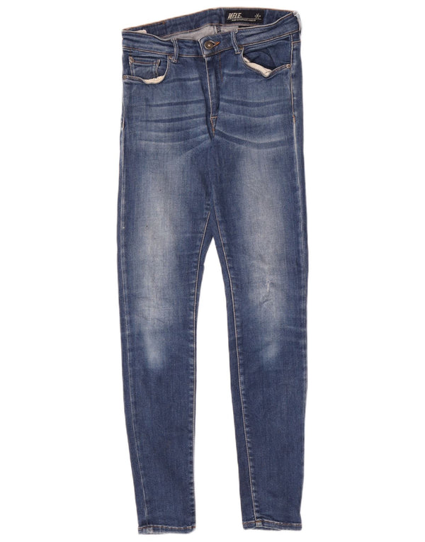 Rifle feminino skinny jeans W27 L30 algodão azul