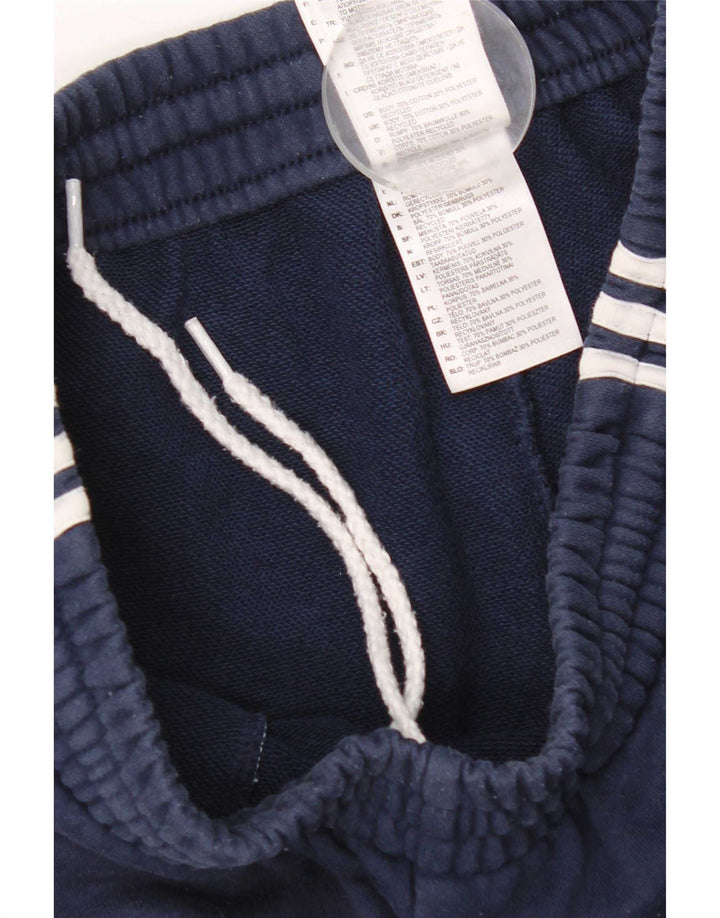 Shorts esportivos masculinos Adidas pequeno algodão azul marinho