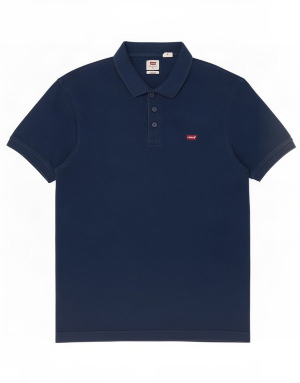 Camisa polo masculina Levi's Standard média azul marinho algodão