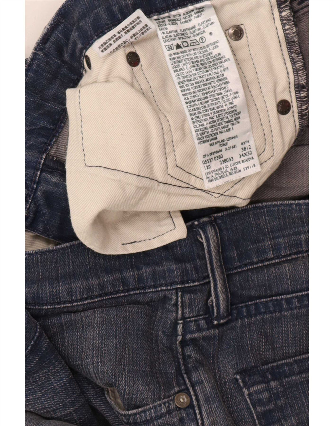 Levi's Masculino 527 Bootcut Jeans W34 L32 Azul Algodão