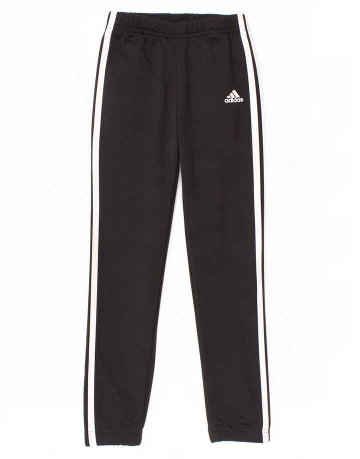 Adidas meninos calças de treino joggers 5-6 anos preto poliéster