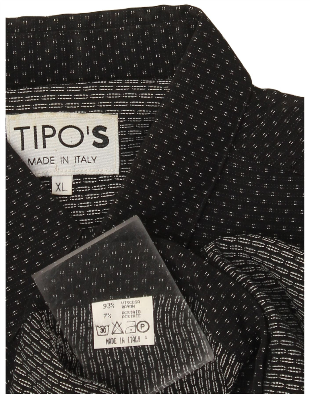 Camisa Masculina Tipo'S XL Viscose Manchada Preta