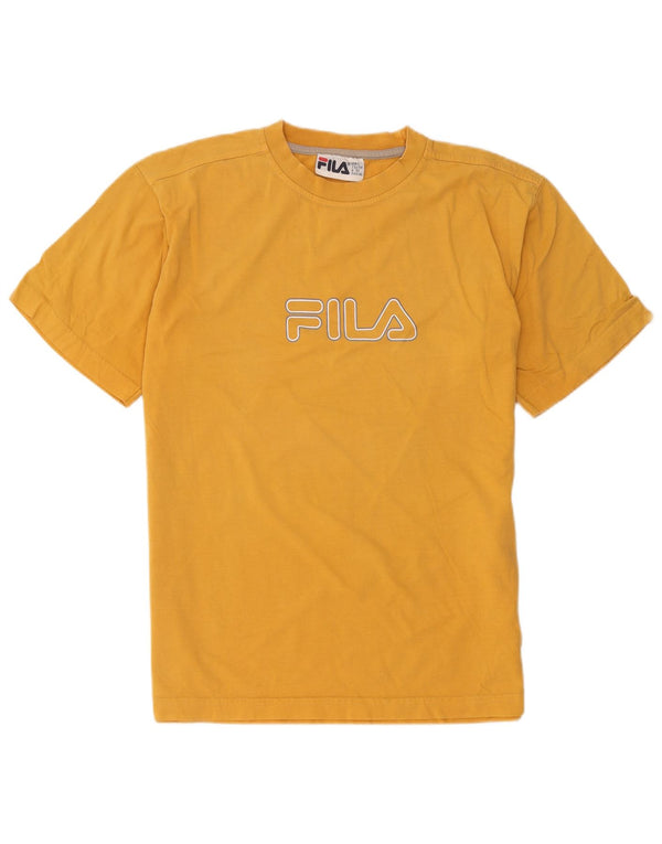 Camiseta masculina Fila Graphic Top grande algodão amarelo