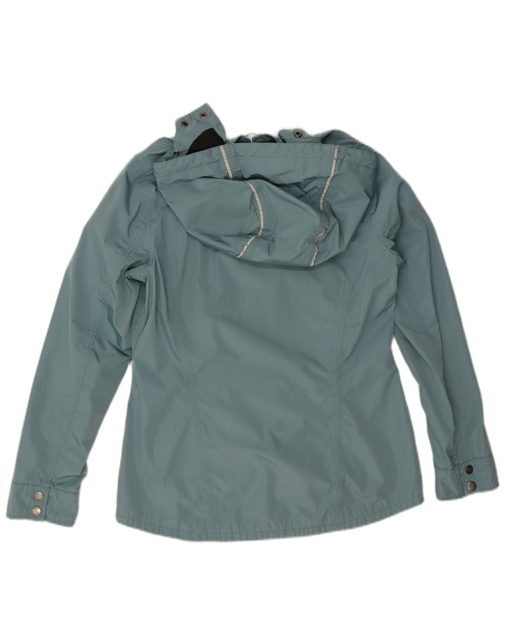 Jaqueta de chuva feminina com capuz Barbour UK 14 grande azul