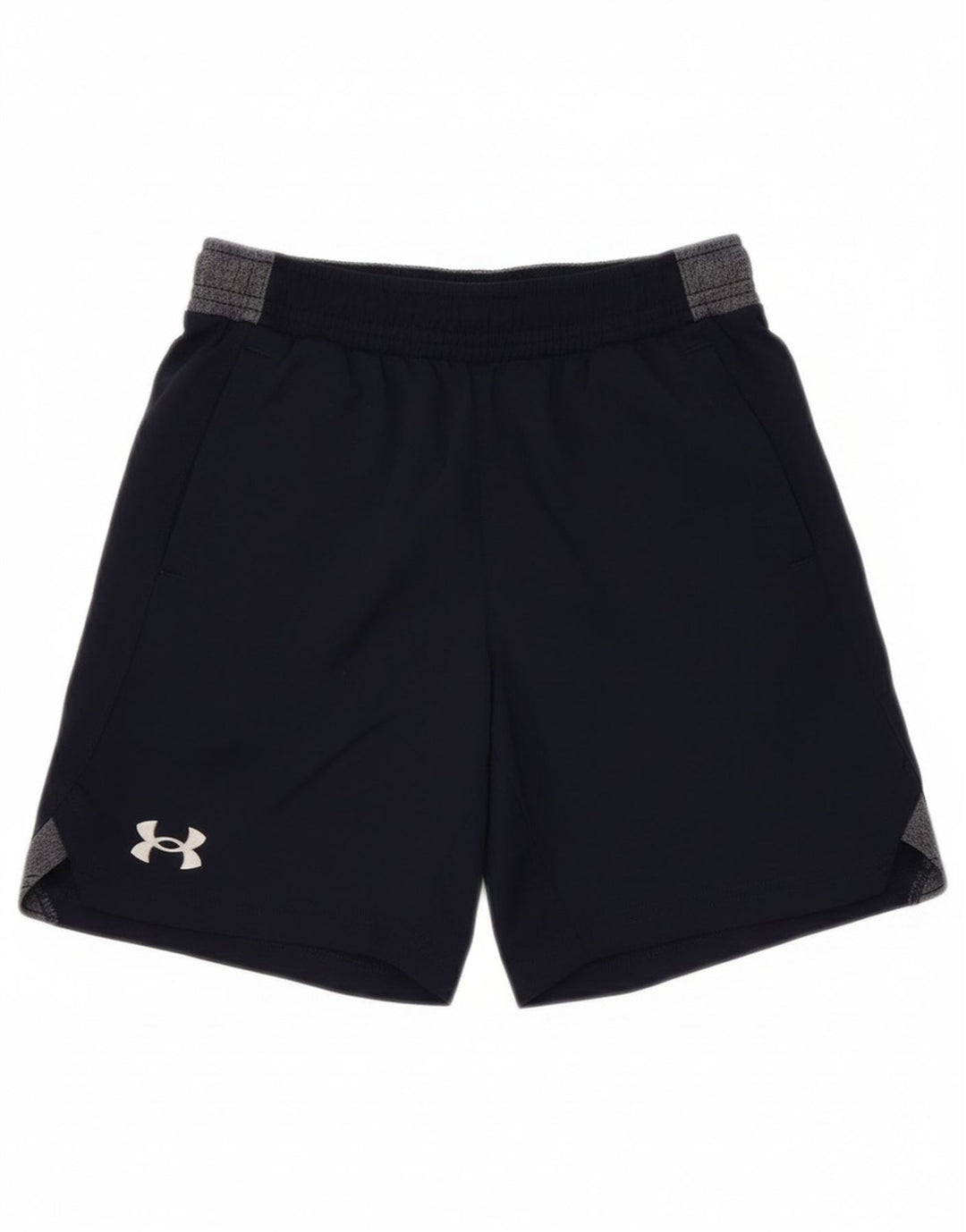 Shorts esportivos masculinos Under Armour 7-8 anos pequeno azul marinho colorblock