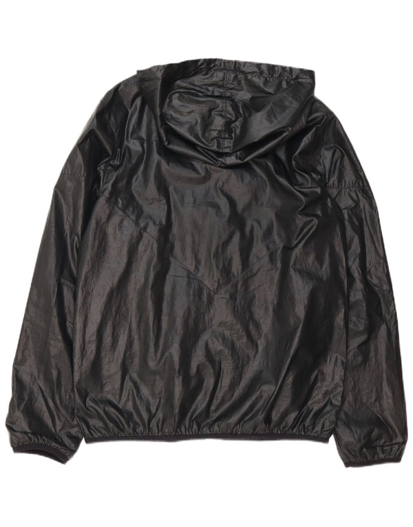 Adidas Mens Hooded Rain Jacket UK 38 Médio Preto Poliéster