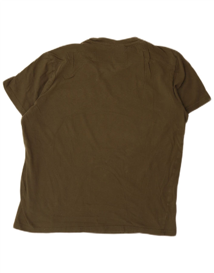 Camiseta feminina estampada grande Champion UK 10 pequena cáqui