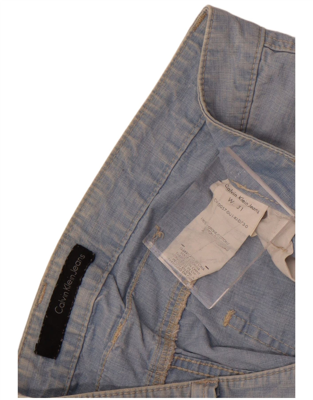 Shorts jeans feminino Calvin Klein W31 algodão azul médio