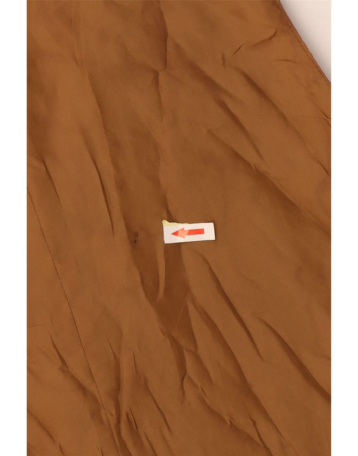 Colete vintage masculino de camurça couro bege médio