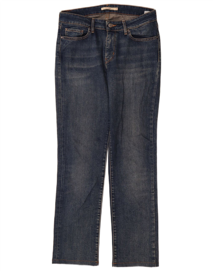 Calça jeans feminina Levi's 714 Straight W29 L30 azul algodão