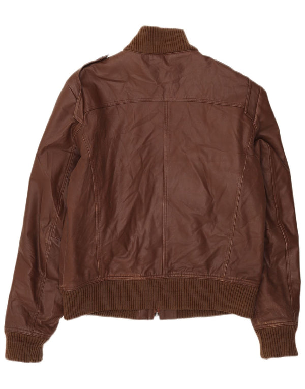 Jaqueta de couro masculina vintage Reino Unido 40 grande couro marrom