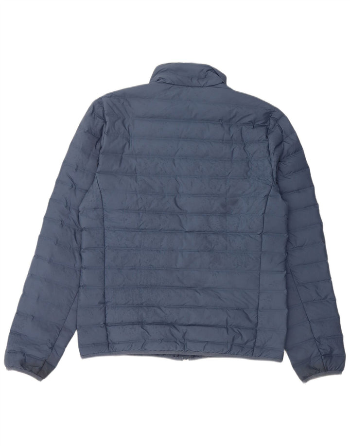 Jaqueta acolchoada feminina Adidas UK 16 grande poliéster azul