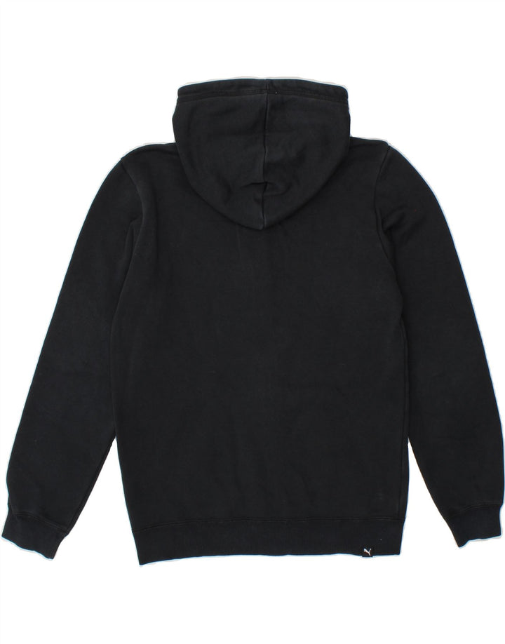 PUMA Boys Graphic Zip Hoodie Sweater 13-14 Years XL Black Cotton Vintage Puma and Second-Hand Puma from Messina Hembry 