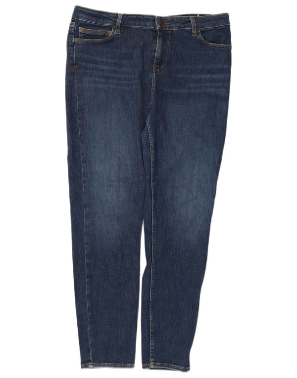 Calça jeans masculina super skinny Fat Face UK 16 grande W36 L28 algodão azul