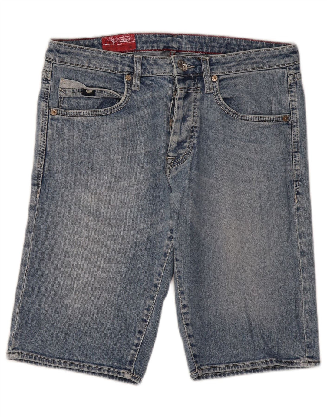Shorts jeans masculino GAS W32 algodão azul médio