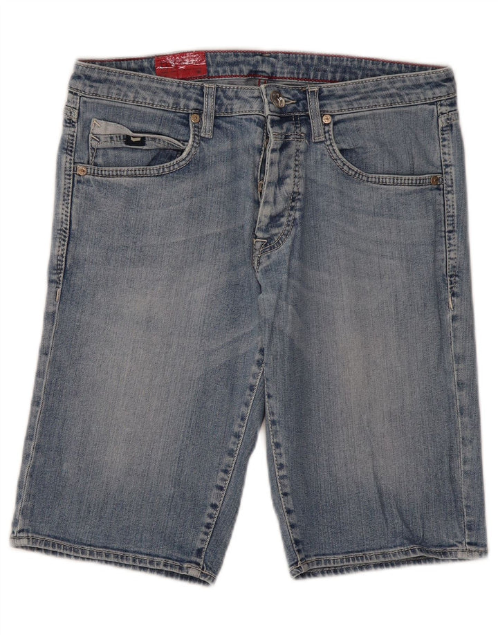 Shorts jeans masculino GAS W32 algodão azul médio