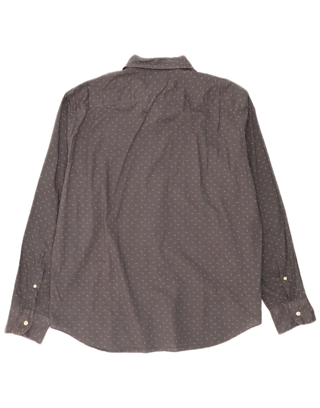J. CREW Camisa masculina sob medida XL algodão manchado cinza