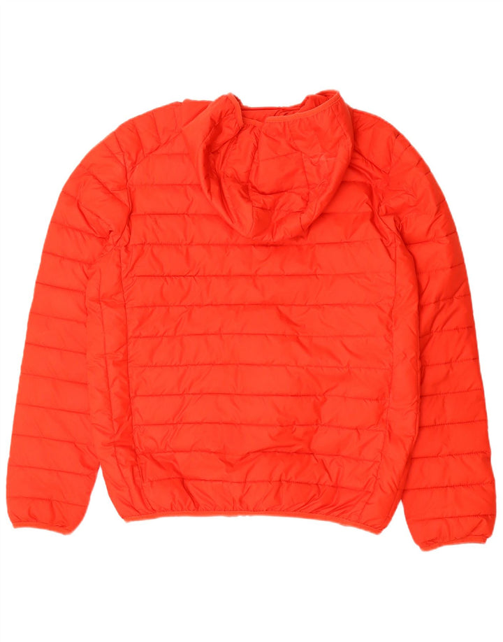 Ellesse Jaqueta masculina acolchoada com capuz UK 40 poliéster laranja grande