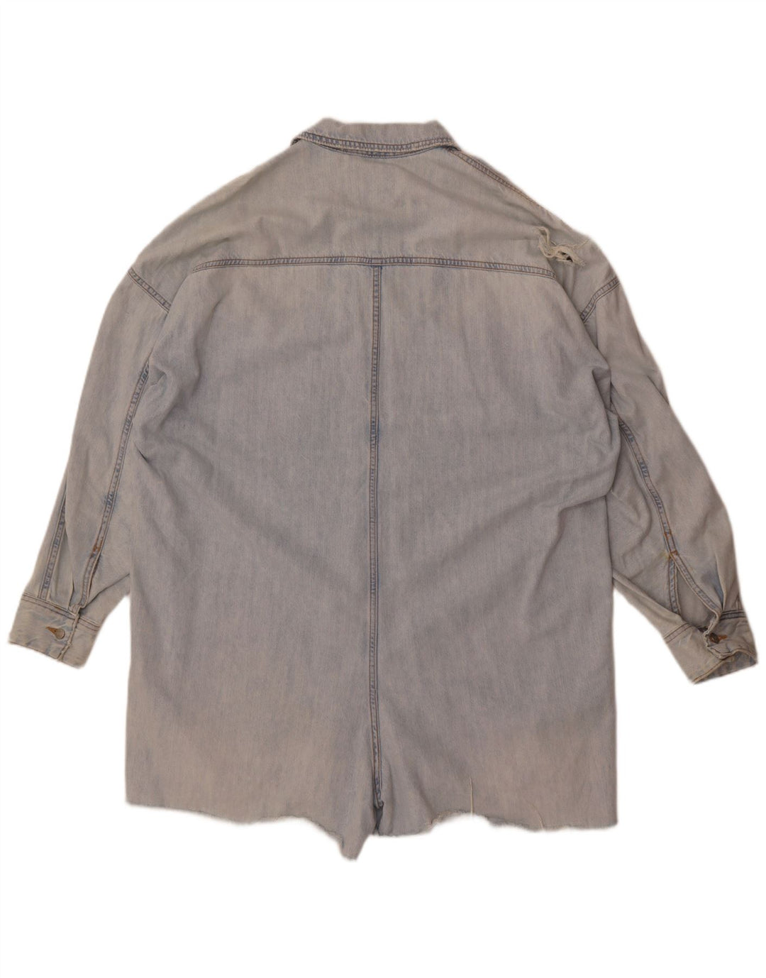 Macacão feminino Zara jeans grande tamanho UK 16 grande algodão azul