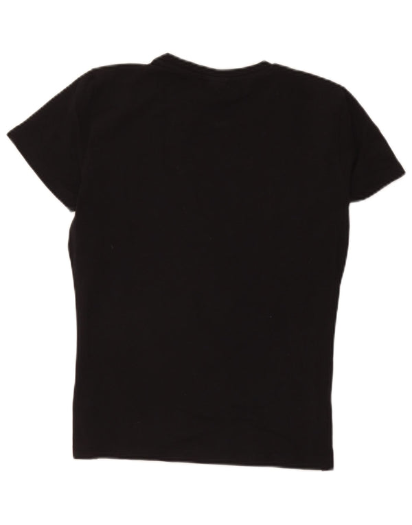 Camiseta feminina Asics Graphic UK 14 grande algodão preto