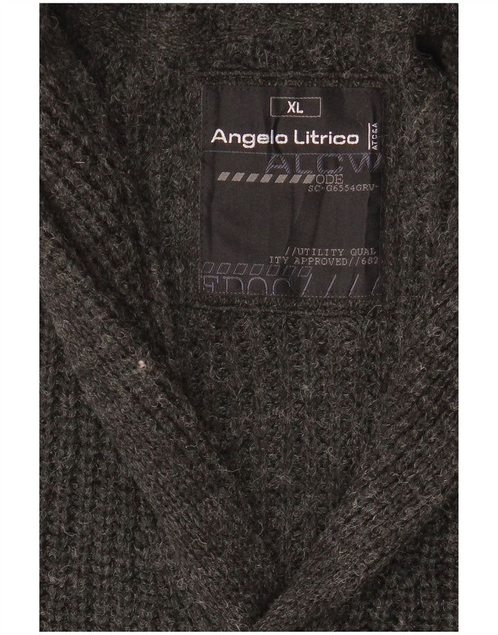Angelo Litrico Suéter Cardigan Masculino XL Cinza Acrílico