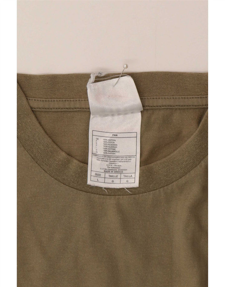 Camiseta gráfica masculina Nike grande algodão cáqui