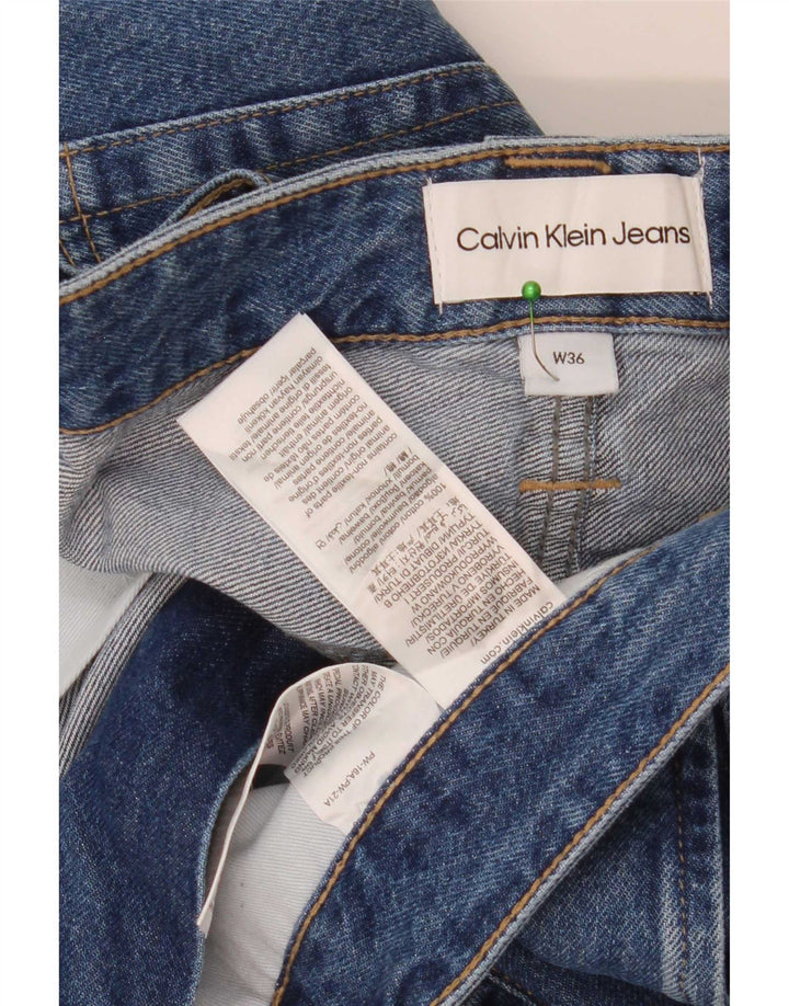 Shorts jeans masculino Calvin Klein W36 grande algodão azul