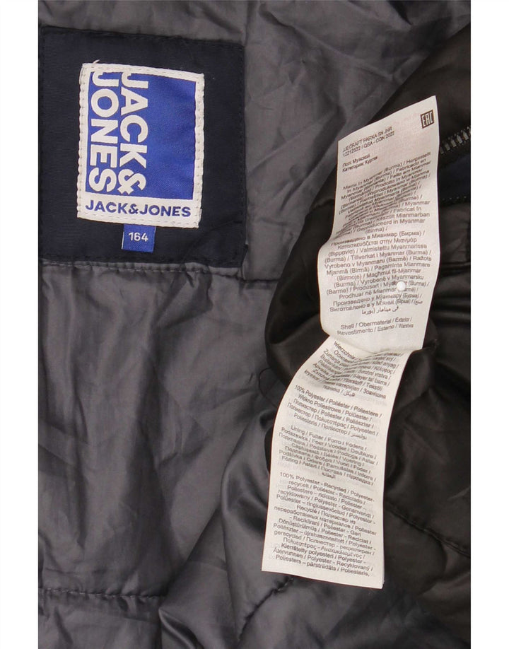 Casaco acolchoado com capuz para meninos Jack & Jones 13-14 anos azul marinho poliéster