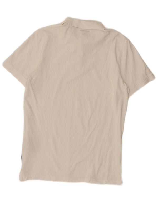 Camisa polo masculina Jack & Jones Regular Fit de algodão branco médio