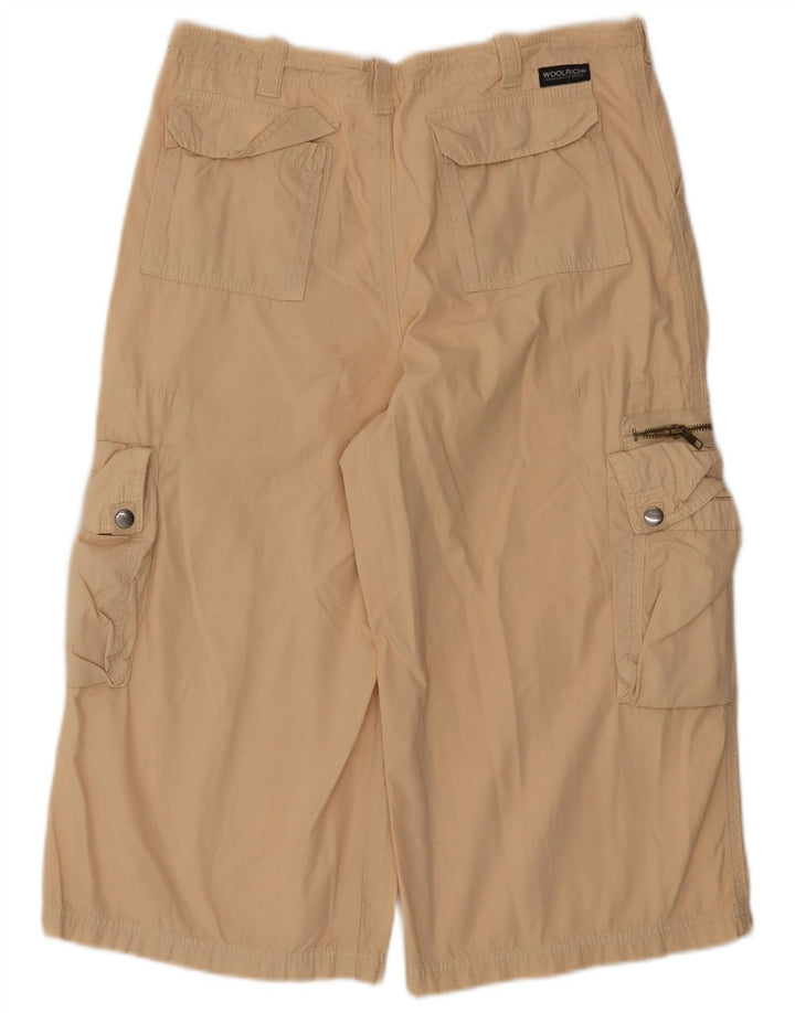 Bermuda cargo feminina Woolrich 2XL W36 algodão bege