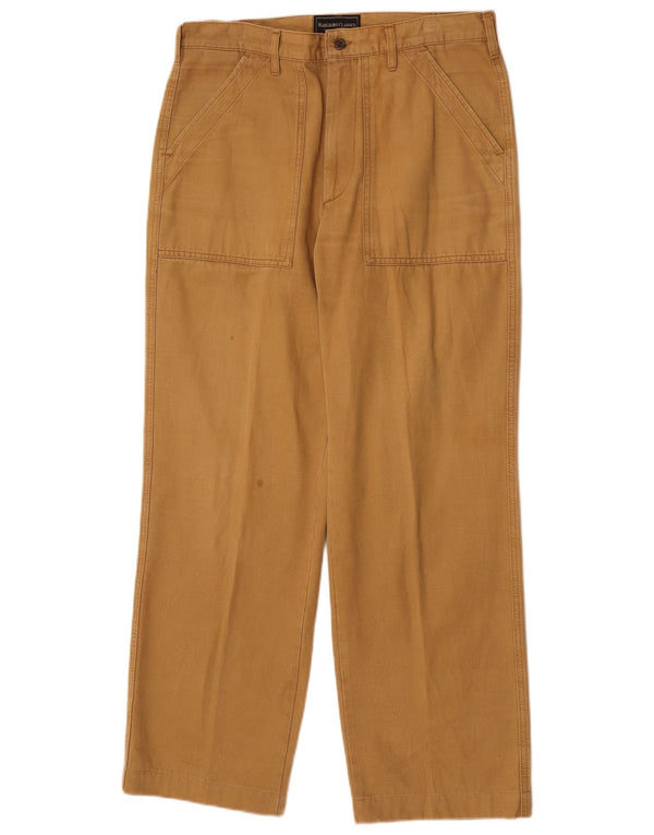 Calça Marlboro Classics masculina reta casual UE 50 grande W32 L30 bege