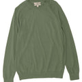Suéter masculino Marks & Spencer com gola redonda, algodão verde médio