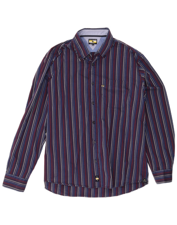 Camisa masculina Navigare XL azul marinho listrada