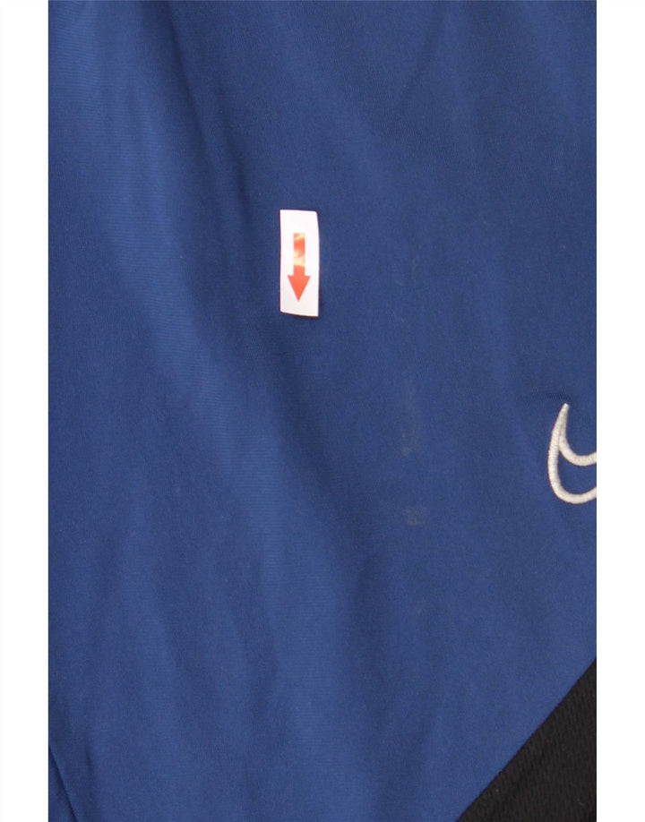 Calça de treino masculina Nike Dri Fit médio azul marinho colorblock poliéster