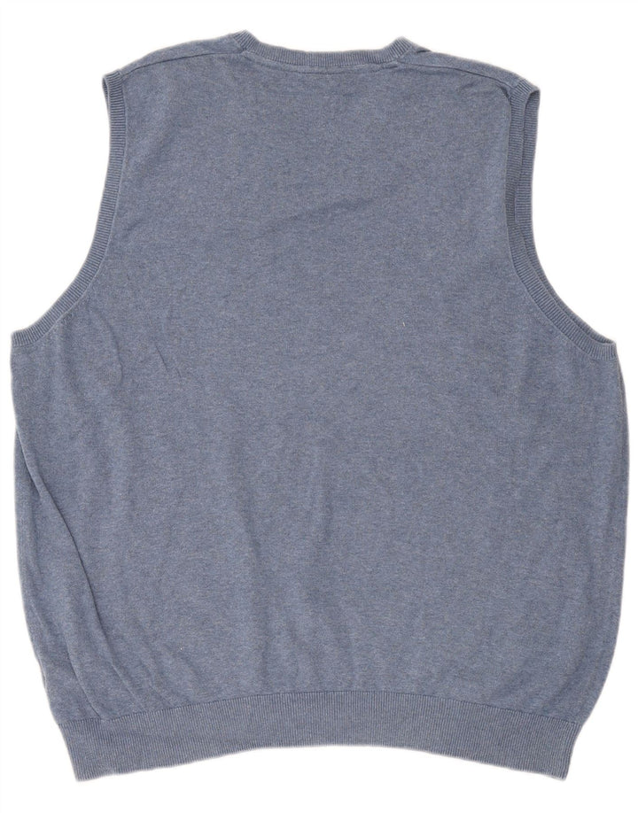 Regata masculina Marks & Spencer com colete 2XL algodão azul