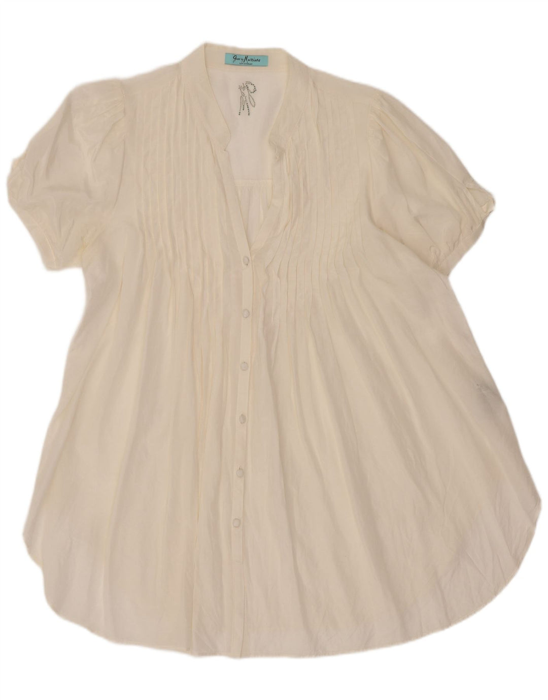 Blusa feminina manga curta Guess By Marciano IT 44 médio off white