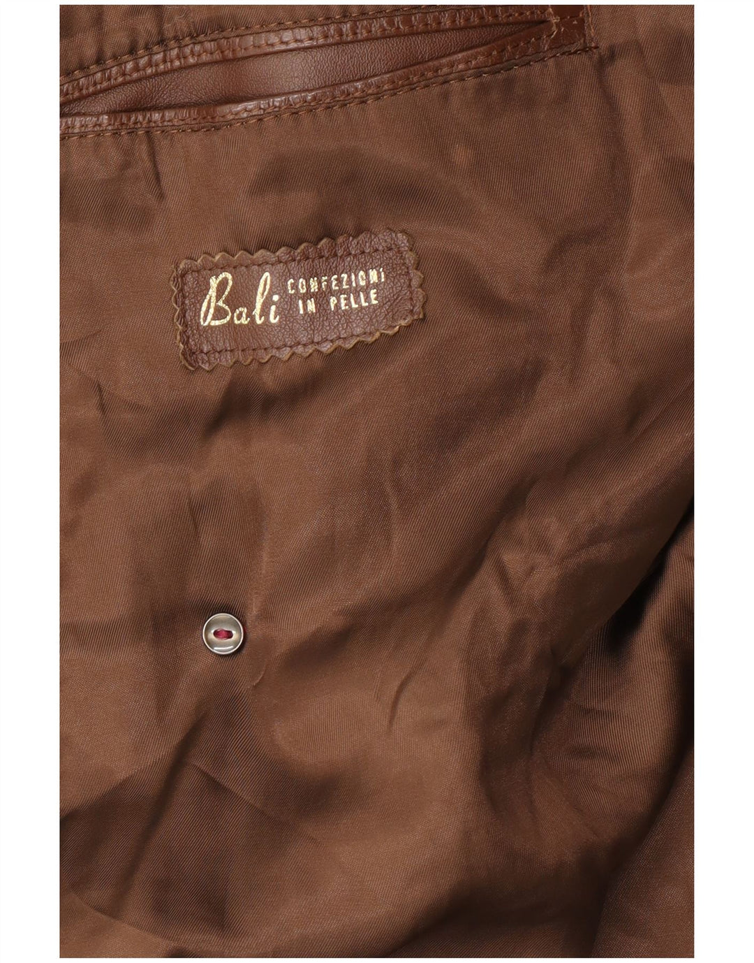 Casaco de couro masculino VINTAGE Reino Unido 38 couro marrom médio