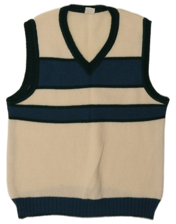 Colete feminino vintage regata IT 48 XL branco colorblock