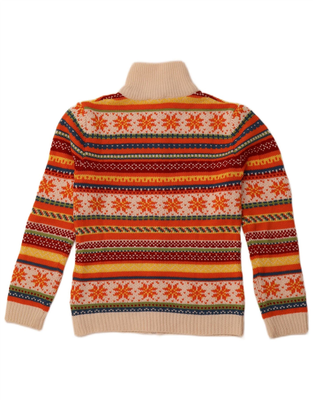 Suéter cardigã feminino TCM Reino Unido 10/12 médio multicolorido Fair Isle Wool