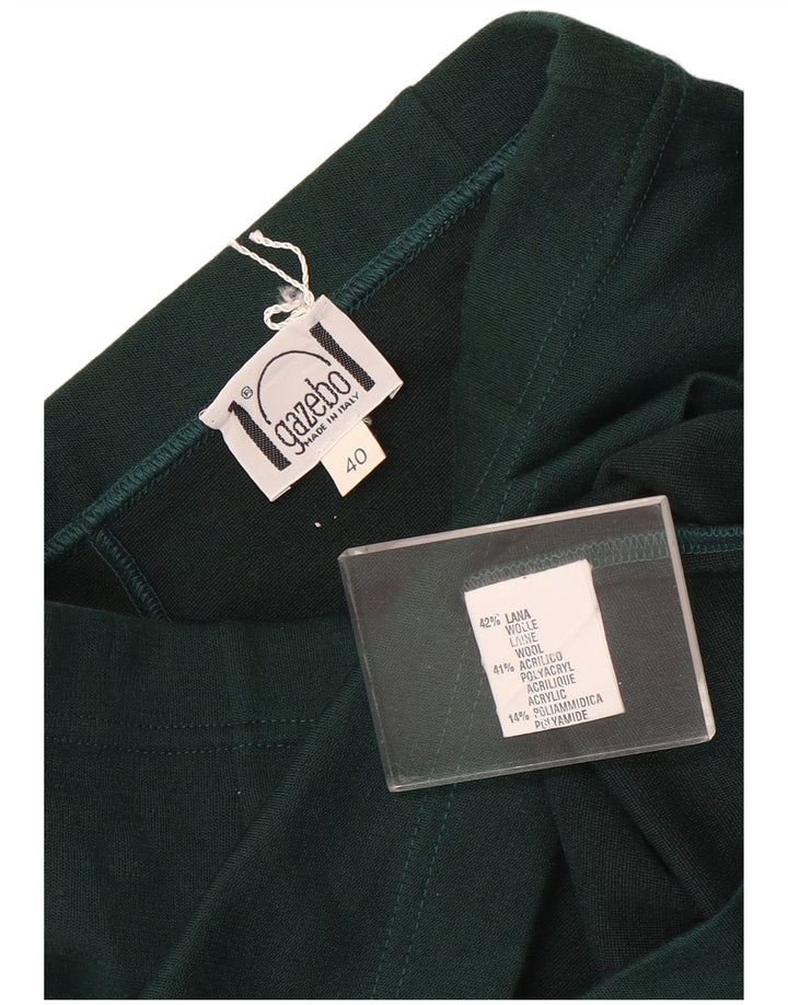 Saia lápis feminina vintage IT 40 pequena W32 lã verde