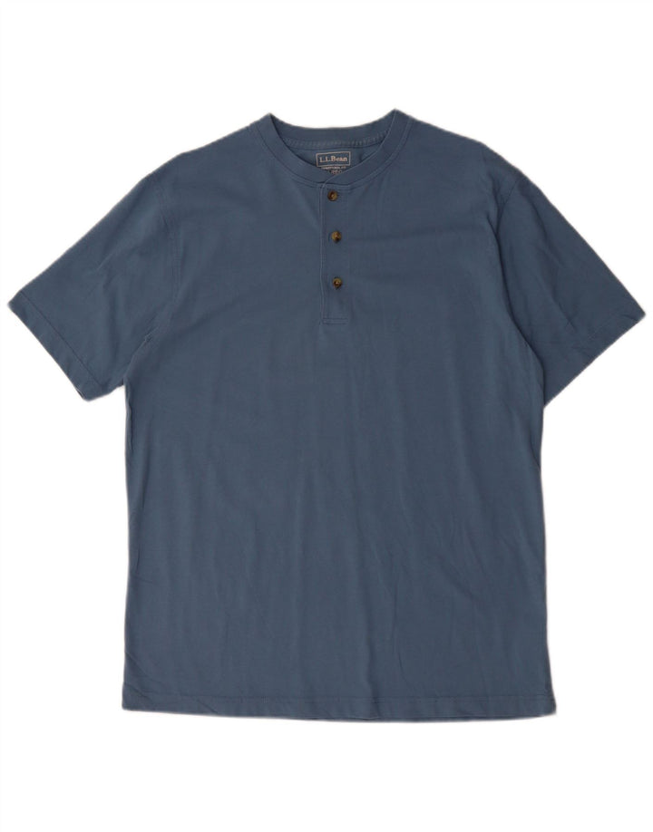 Camiseta masculina L.L.BEAN com ajuste tradicional de algodão azul médio