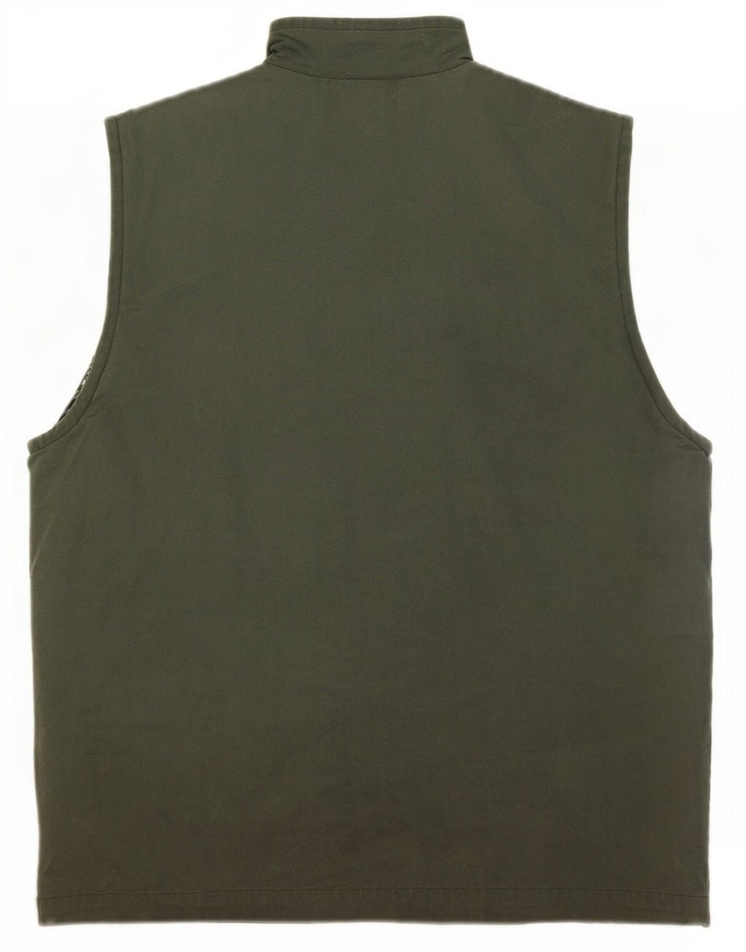 Colete utilitário masculino vintage UK 38 algodão cáqui médio