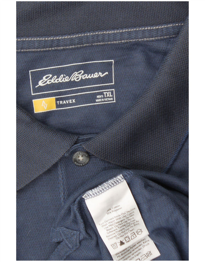 Camisa polo masculina EDDIE BAUER XL algodão azul