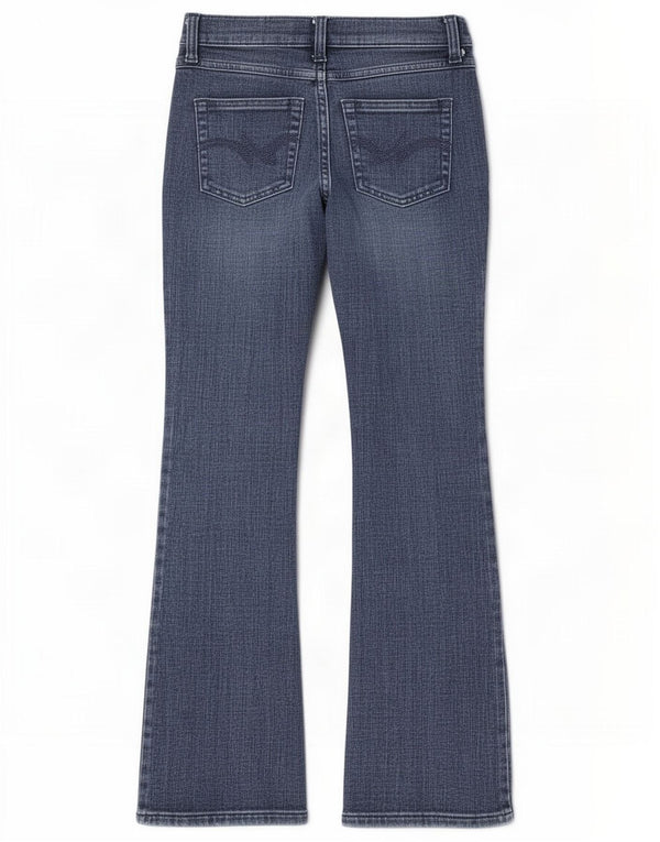 Wrangler Meninas Bootcut Jeans 13-14 Anos W26 L28 Azul Marinho Algodão