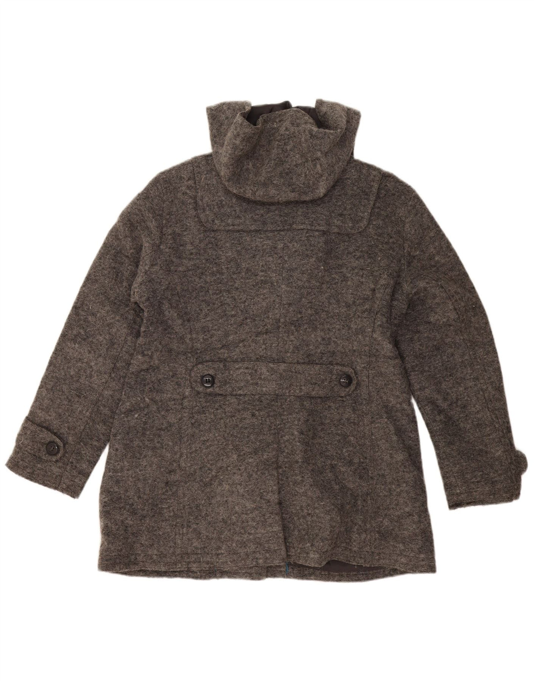 Casaco Duffle feminino com capuz ESPRIT UK 18 XL lã cinza